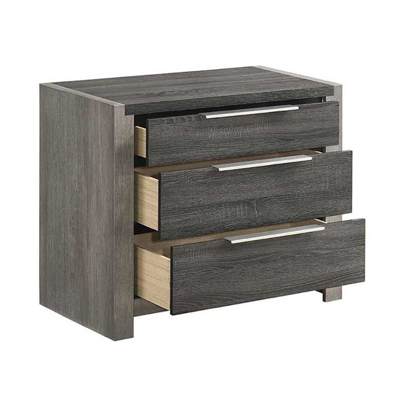 Table de chevet, finition grise