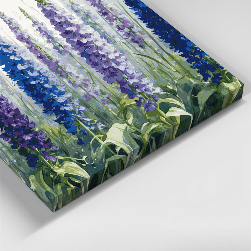 Art mural sur toile Botanical Delphinium, H 11 po x l 14 po
