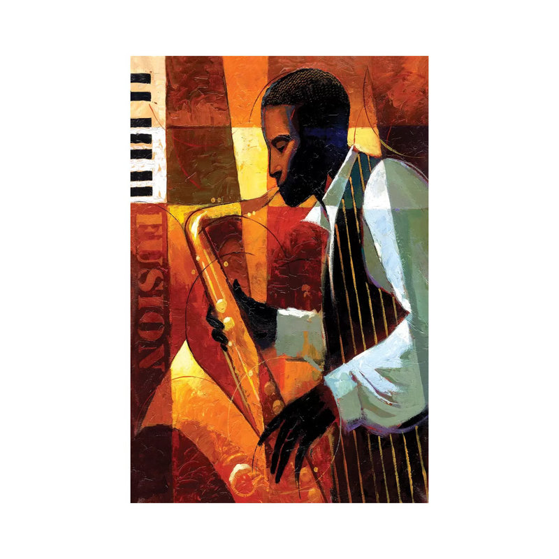 Fusion by Keith Mallett - Wrapped Canvas Painting, 20.32 cm H x 30.48 cm W