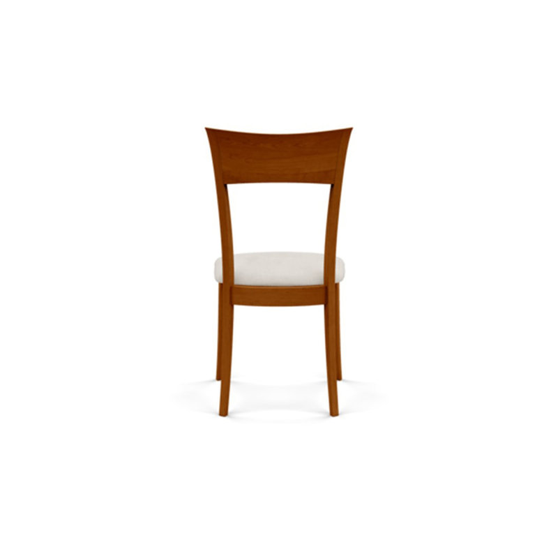Ingrid Upholstered Dining Chair, Saddle Cherry, White Leather
