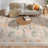 Nourison Botanical Washables 4' x 6' Beige Multicolor Farmhouse Indoor Rug-757116249-758094885