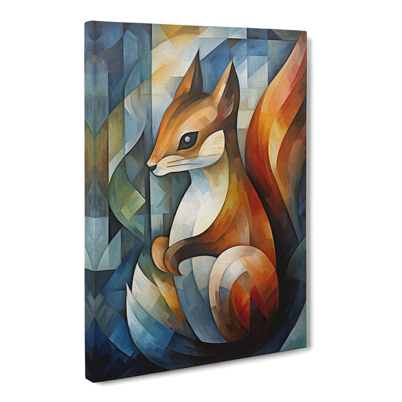 Squirrel Abstract - Wrapped Canvas, 76cm H x 50cm W x 3cm D