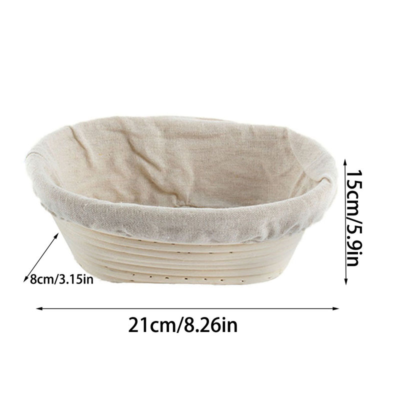 Panier à l'épreuve du pain, panier ovale à l'épreuve du levain, fournitures de boulangerie pour la fabrication d'outils de conservation des aliments pour la cuisson, 21 x 15 x 8 cm / 8,3 x 5,9 x 3,15 po