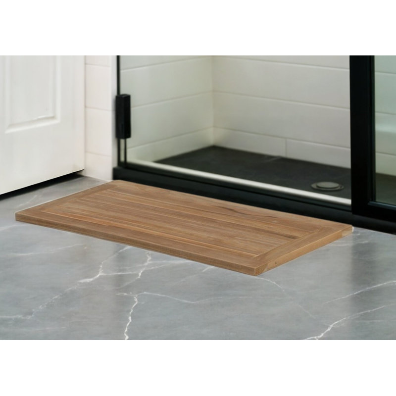Natural Teak 39" Shower Mat