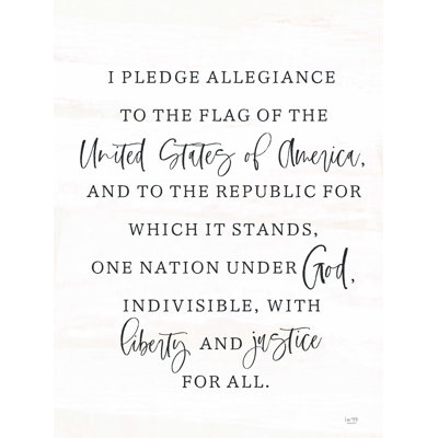 Hidehisa I Pledge Allegiance - Wrapped Canvas Textual Art -  Trinx, 1A34CB2731AA4238B53758E5E7492577