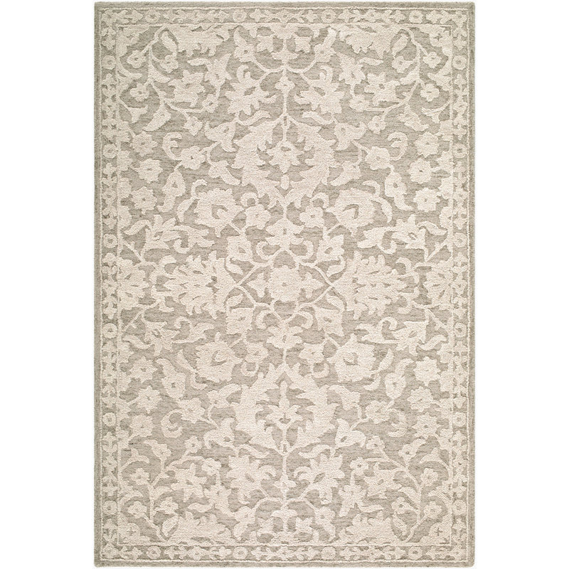 Konya Handmade Area Rug, Rectangle 9' x 12', Beige/Ivory/Taupe