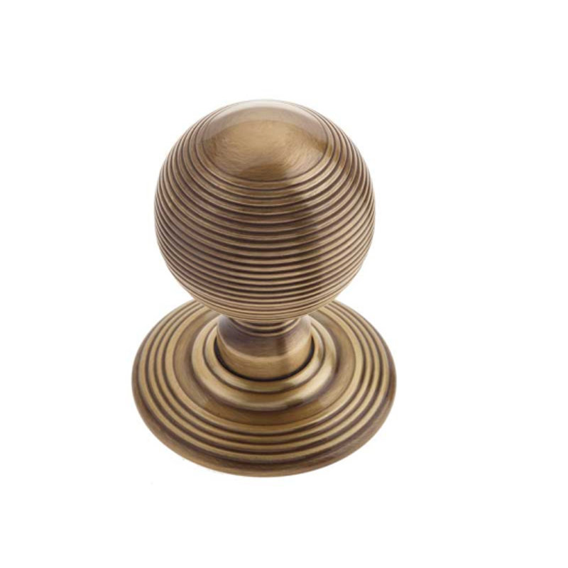Passage Knobset, Antique Brass