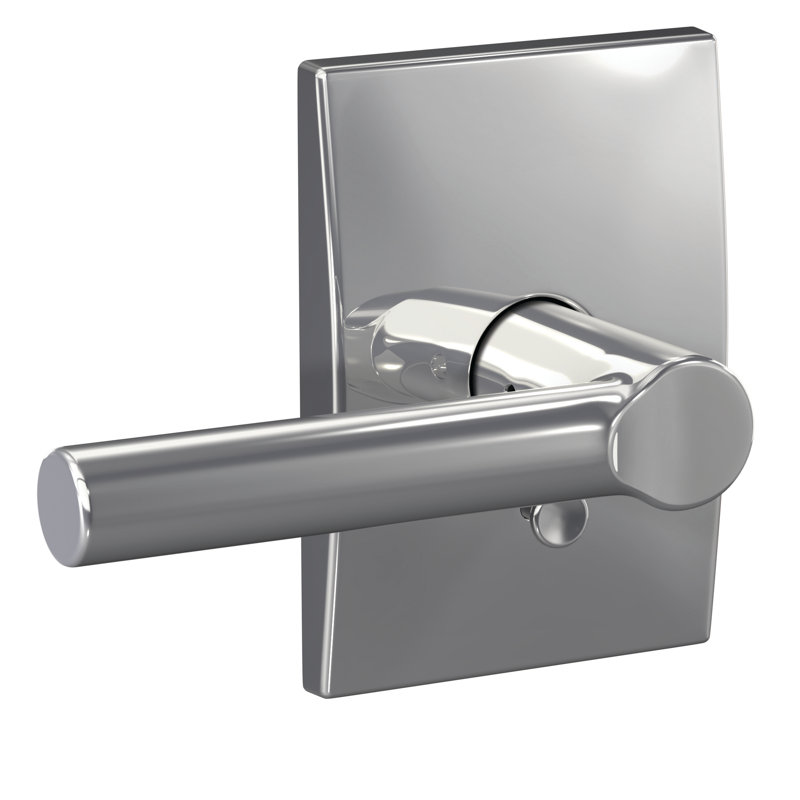 Custom Broadway Hall-Closet and Bed-Bath Lever with Century Trim, Bright Chrome