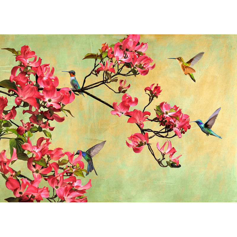Flower Branch by Rei Keiko - No Frame Print on Canvas, 70cm H x 100cm W x 4cm D