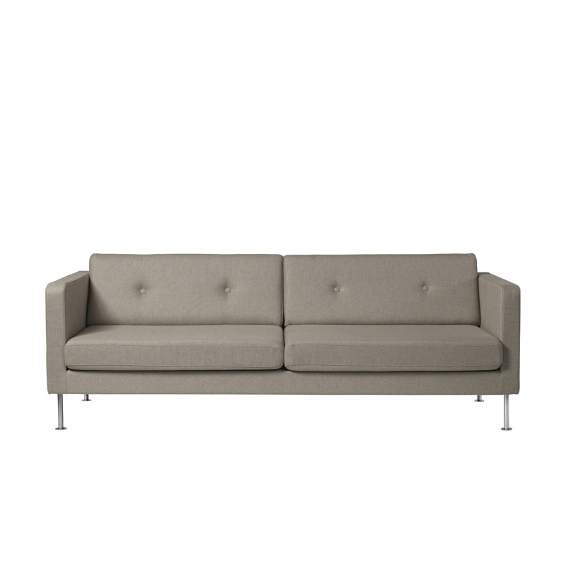 Firhoj Tufted Sofa, 32.28" H x 89.76" W x 34.65" D, Light Brown Wool