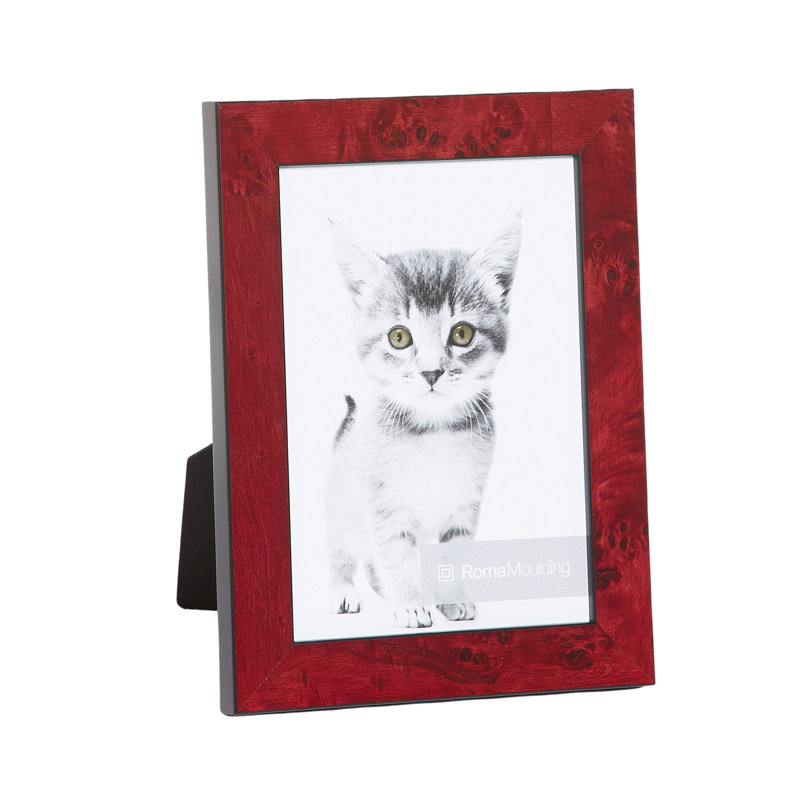 Cadre photo Burlwood, 5" x 7", rouge