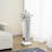 Mirrored Glass Side Table Pedestal Stand End Table 101cm	