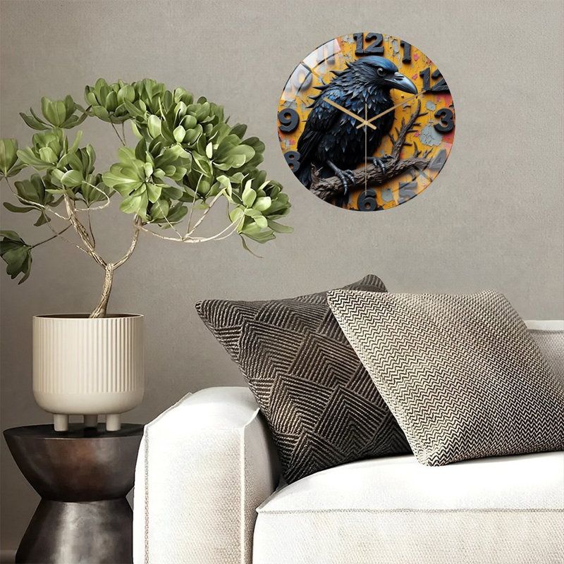 Horloge murale 12 po Blue Raven