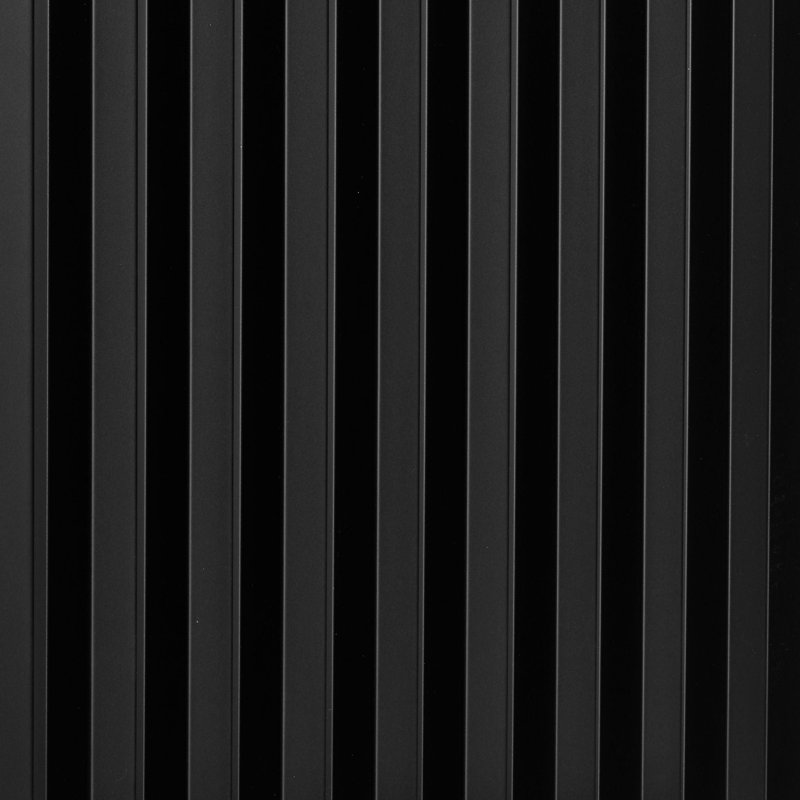 3D Wall Panels With Adhesive Included 19.6" 3D Fluted Line Design Wall Paneling, Matte Black