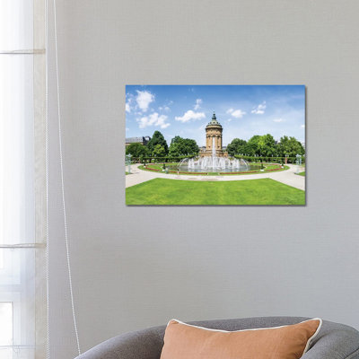 Mannheim Wasserturm at the Friedrichsplatz Square, Baden-Württemberg, Germany 1 Piece Wrapped Canvas Wall Art