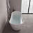 71" Streamline Soaking Glossy White Freestanding Tub With Internal Drain-108964566