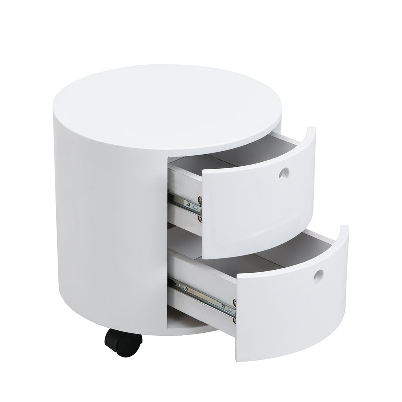 Brackney 40cm W Bedside Table, White