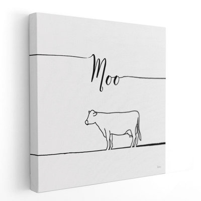 «Underline Farm VII Black and White», reproduction d'art sur toile