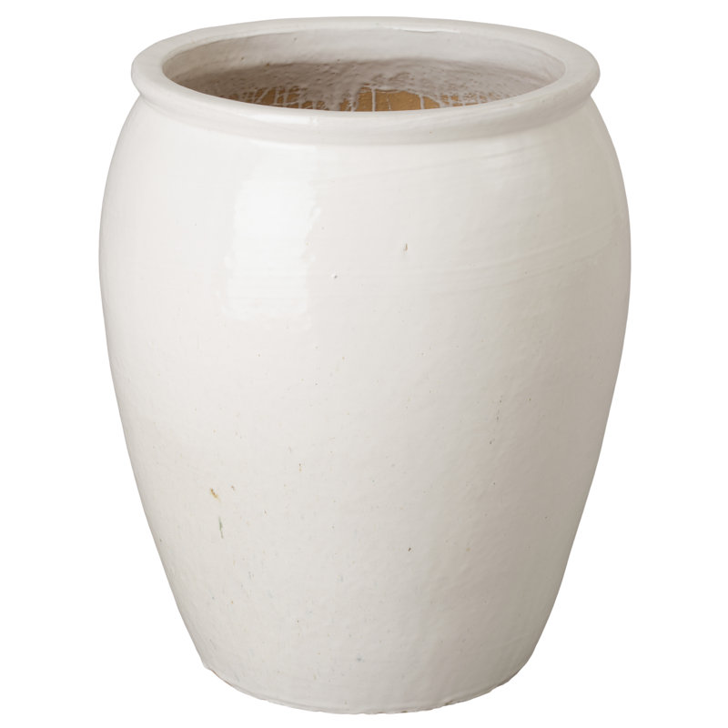 Proberta Handmade Ceramic Pot Planter, 30" H x 23.5" W x 23.5" D, White
