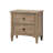 2-Drawer Nightstand With Round Bronze Pull Knobs