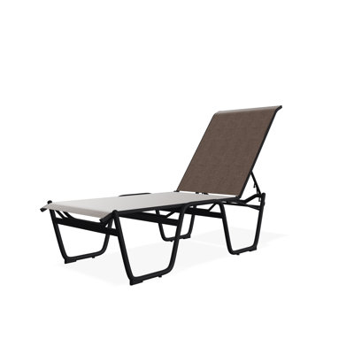 Chaise longue sans accoudoirs empilable en aluminium Gardenella