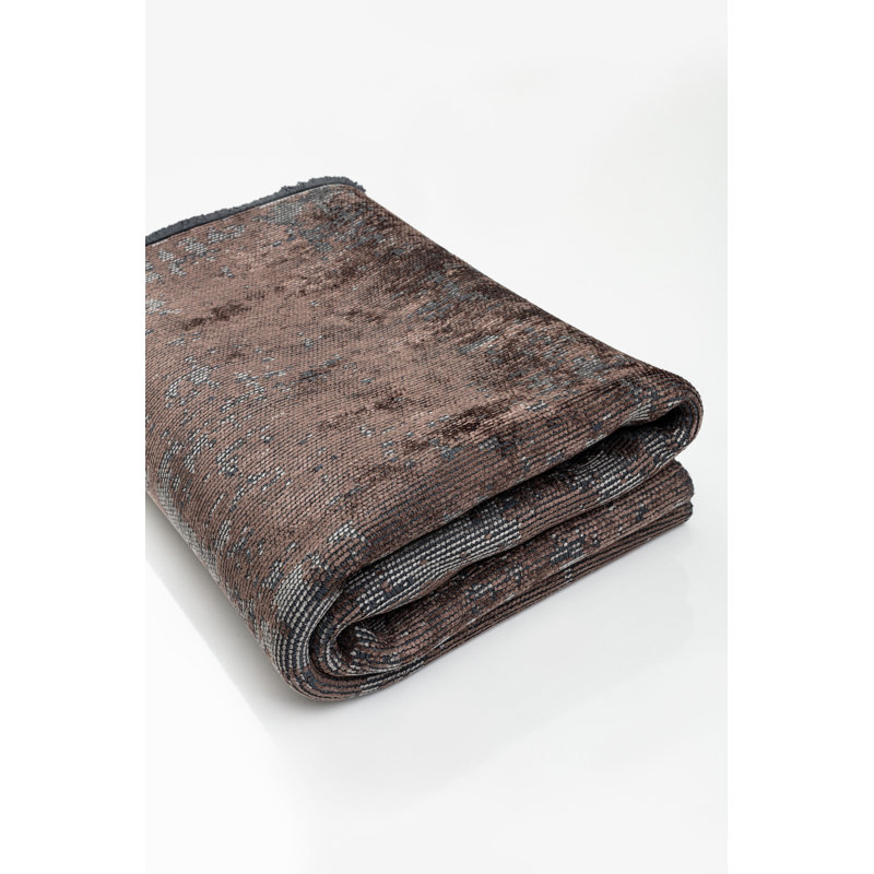 Rapture Brown/Gray Abstract Luxury Area Rug, Rectangle 7'10" x 11'2"