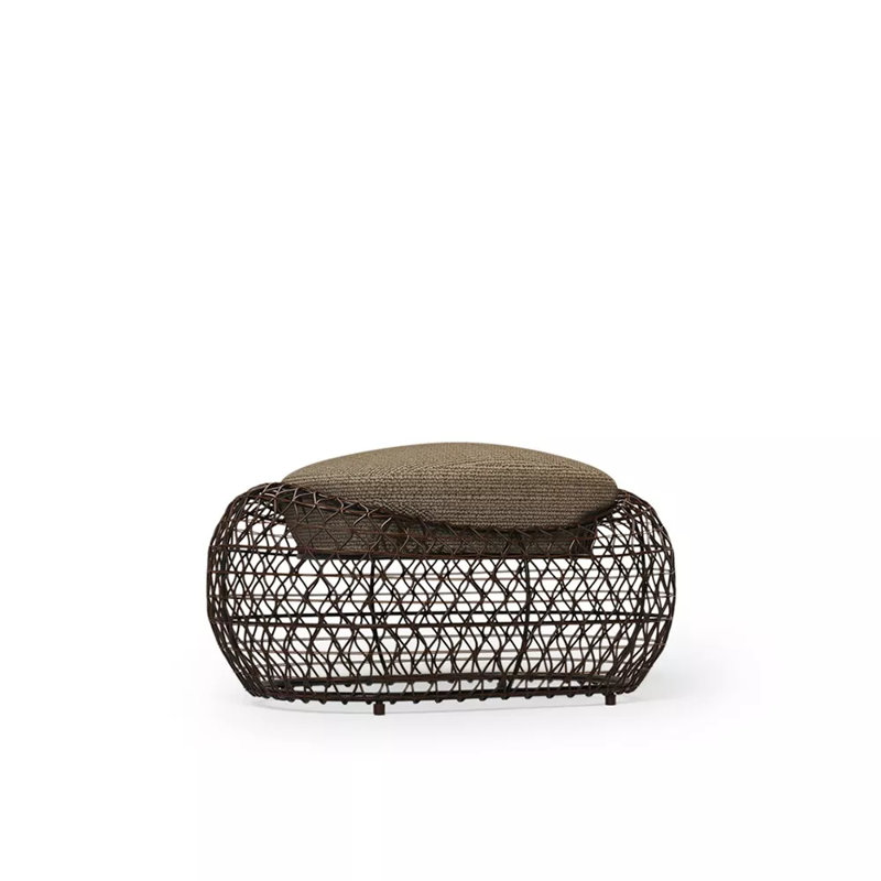 Balou Novelty Ottoman, Brown, Optim Barley