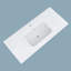 Plateau de meuble-lavabo simple à surface solide de 48 po en blanc avec lavabo