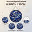Panneau de vitrail tourbillon 12 po H