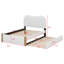 Lit plateforme tapissier avec lit gigogne-681939559