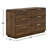 Kiefer 6-Drawer Walnut Dresser, Carmel
