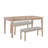 3-Piece Solid Wood Dining Set With 2 Benches-2061709328-2061709331-2061709330