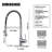 Single Handle Pull-Down Spray Kitchen Faucet - Dual Mode Setting, 1 Or 3 Hole Kitchen Sink Faucet.-113297290