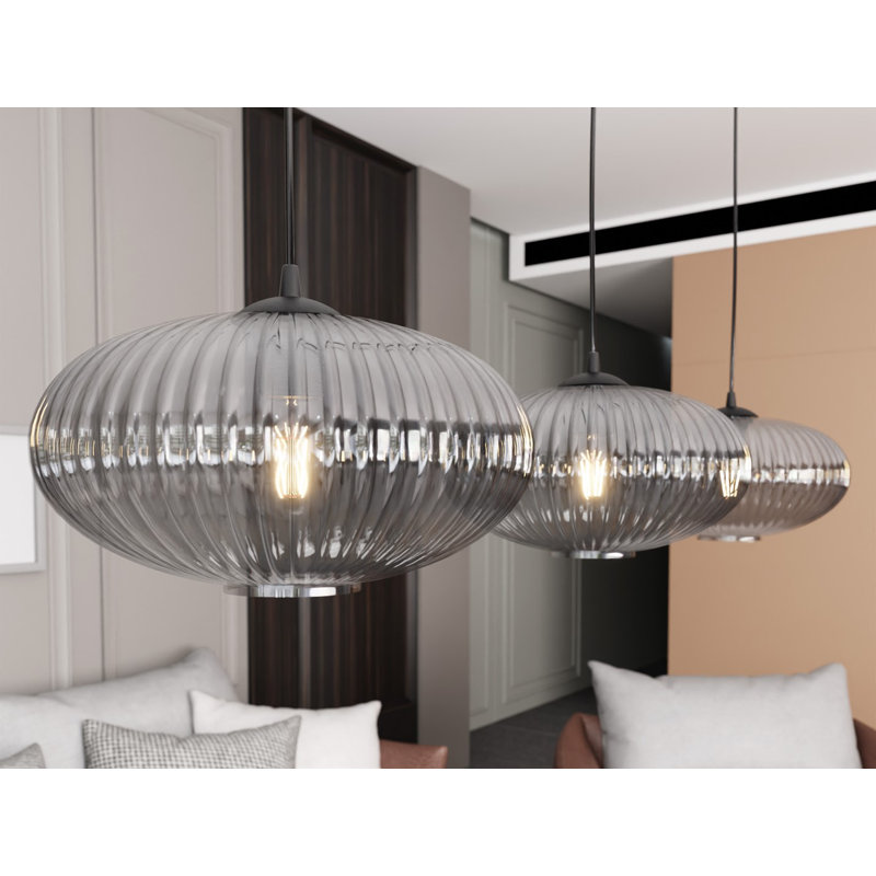 Axentie 3 - Light Matte Black Pendant, Matte Black/Graphite