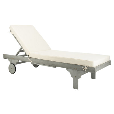 Jivera 28" Eucalyptus Patio Chaise Lounge