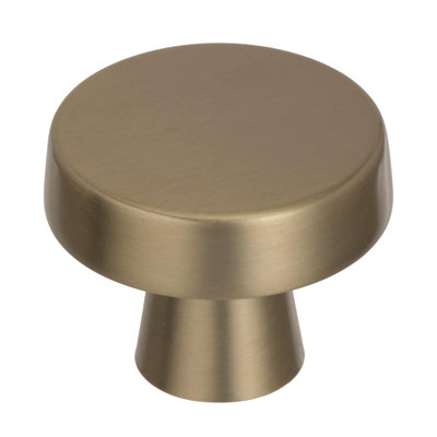 Blackrock 1-5/8 inch (41mm) Diameter Golden Champagne Cabinet Knob