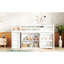 Lit mezzanine simple en bois d'hévéa blanc avec rangement spacieux et rangement pour bureau, finition, construction-470754022