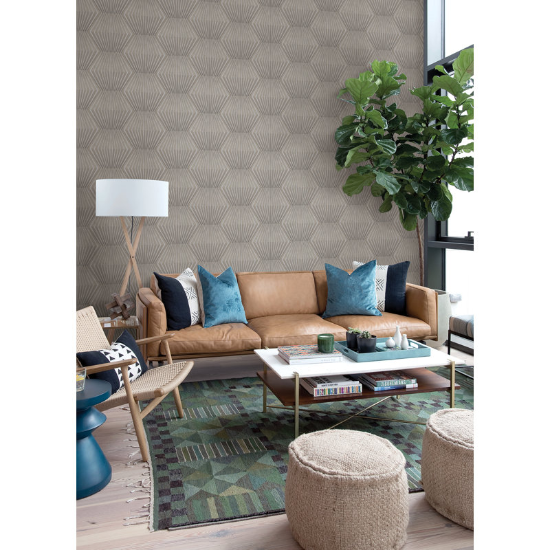  Metallic Wallpaper Roll, Taupe