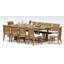 12 Seats 13 Pcs Grade-A Teak Wood Dining Set: 118" Double Extension Mas Rectangle Trestle Leg Table And 12 Giva Armless Chairs #11GV2500-1392464826-1549196003