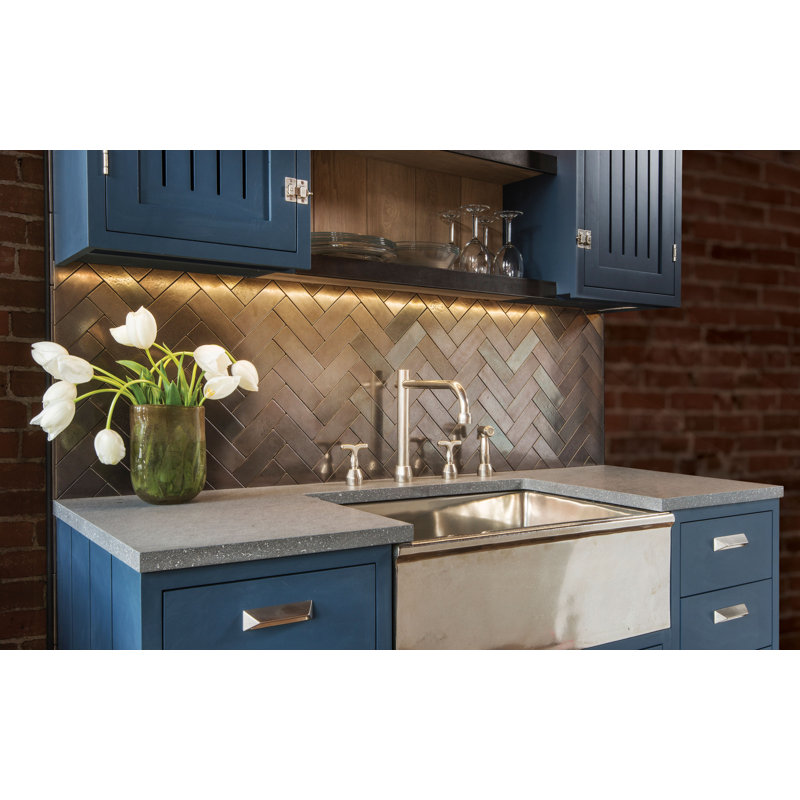 Empire Cup / Bin Pull, Silicon Bronze Brushed