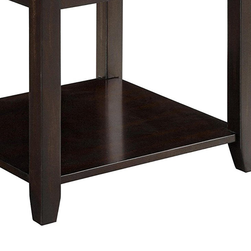 Solid Wood Top End Table