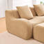 Armless Sofa W/Pillow Teddy Fabric-Camel-581495880
