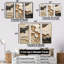 Ensemble de décoration murale beige et brun «African River Collage»-111764862-112015089