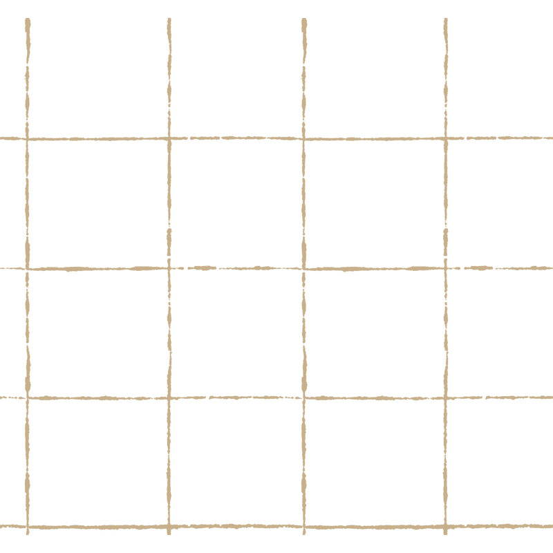 Papier peint à carreaux La Vitré, Doré