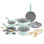 Batterie de cuisine en aluminium recyclé Dash Dream Green 15pc