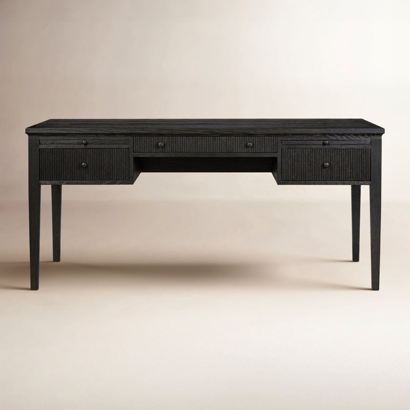 Bush Executive Desk, Distressed Black Oak