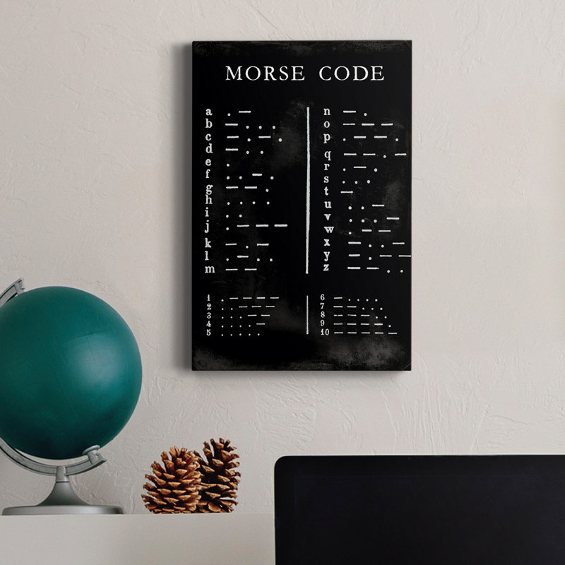 " Morse Code Chart ", 60" H x 40" W x 1" D