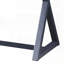 Console gris anthracite avec base en bois en forme de X
