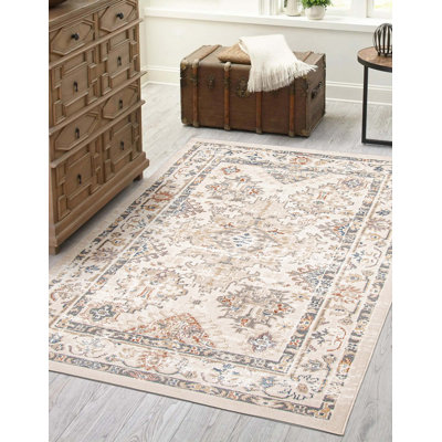 Tapis ivoire Rococo