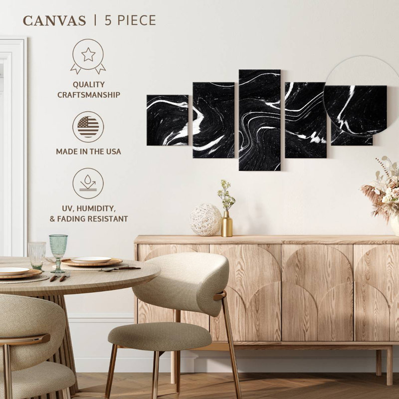 Black Flow, 36" H x 80" W